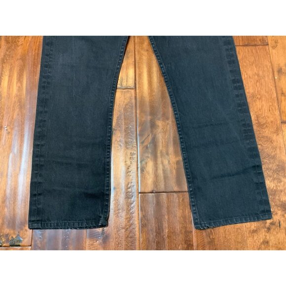 Gustin Men's Black Selvedge Denim Slim Straight Raw Jeans, Size 34 - Picture 3 of 10